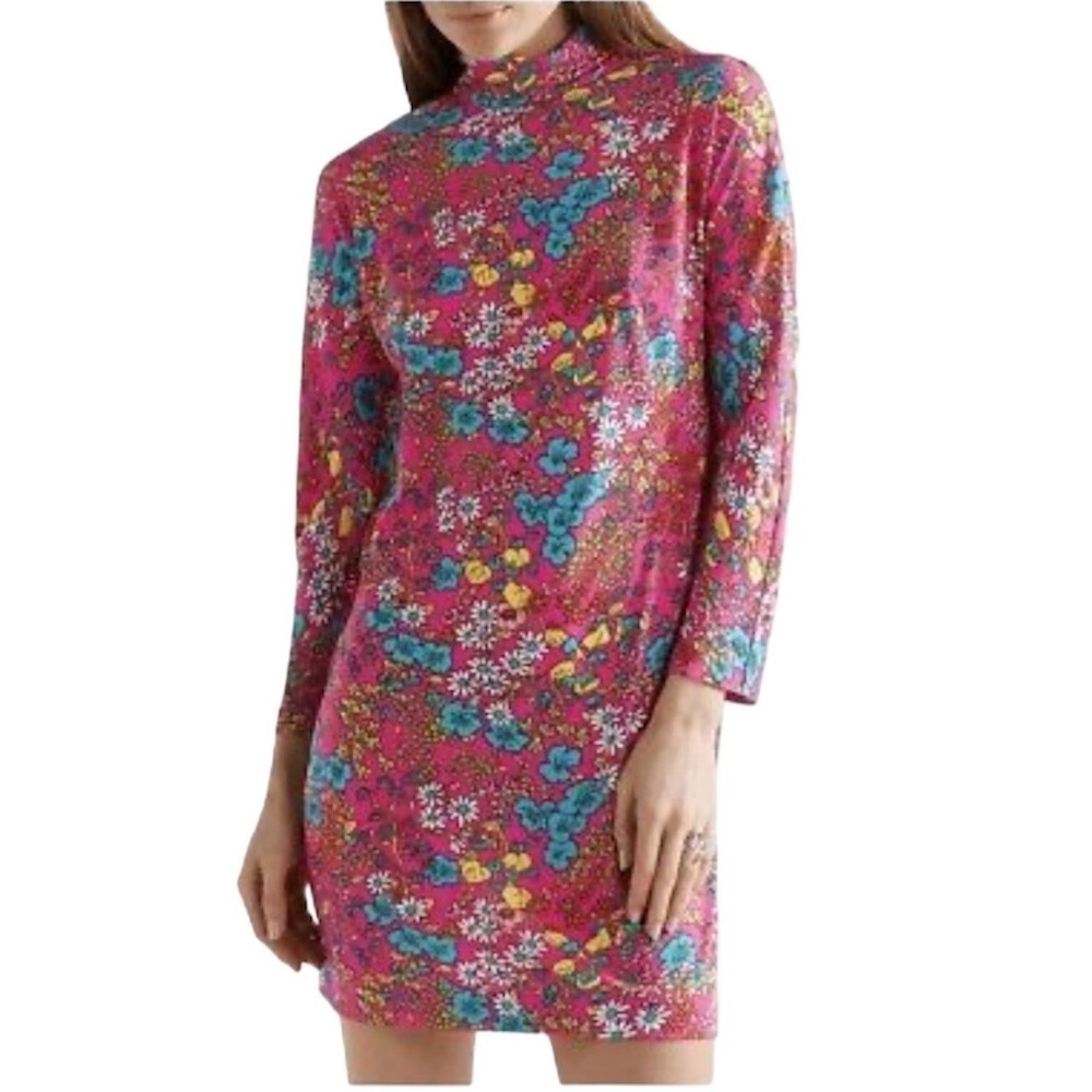 Marc Jacobs Floral 60s Style Retro Mini Dress Size Small